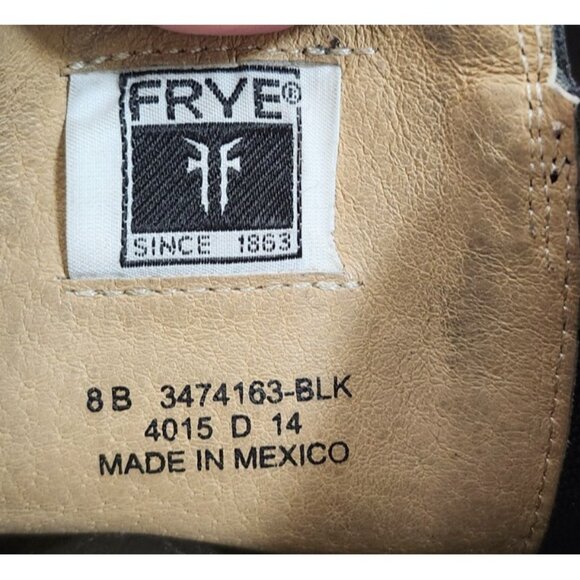 Frye Molly Gore Tall Boots Black Leather Riding Equestrian Style Sz 8B - Picture 12 of 15